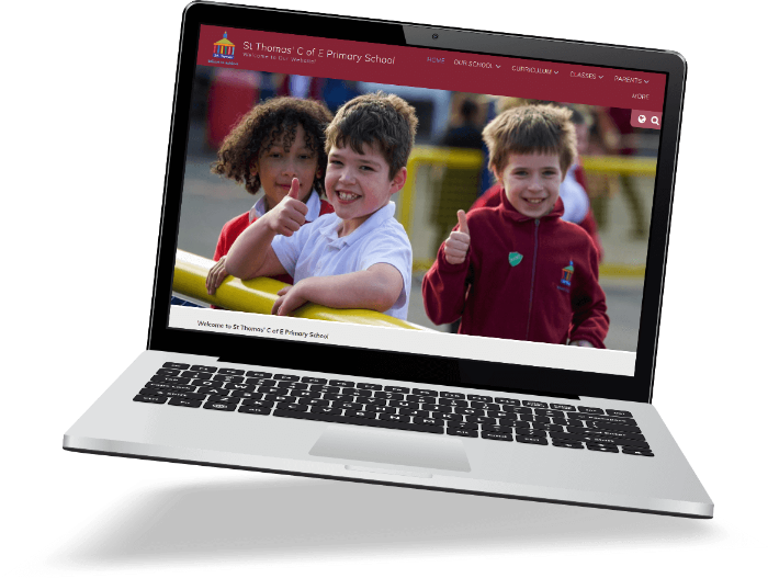 school website design header image