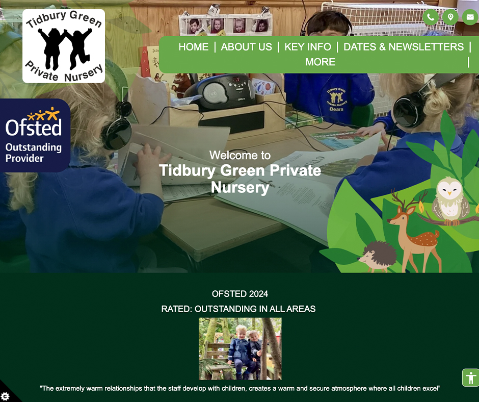 Tidbury Green Private nursery school web design
