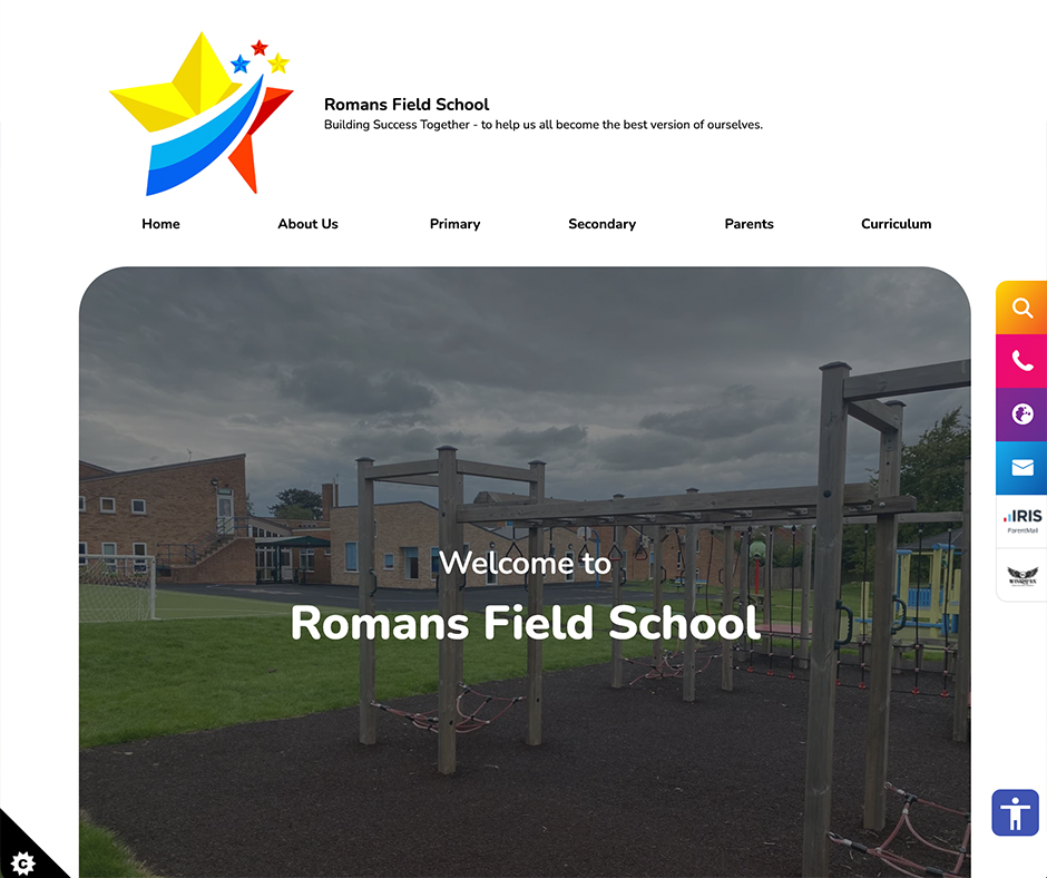 Roman Field School Simple Website Design