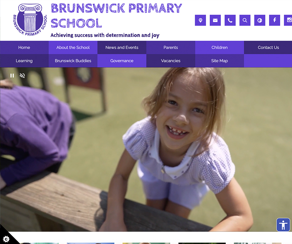 Purple Primary School website design