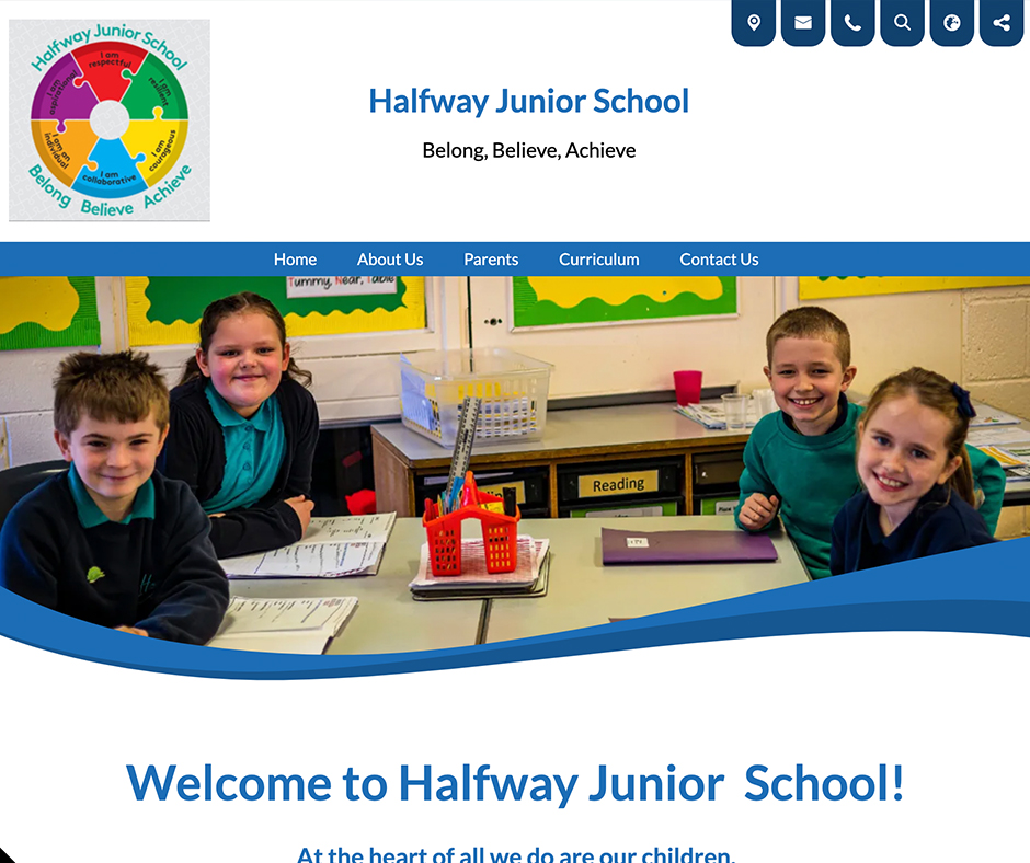 Curve primary school website design