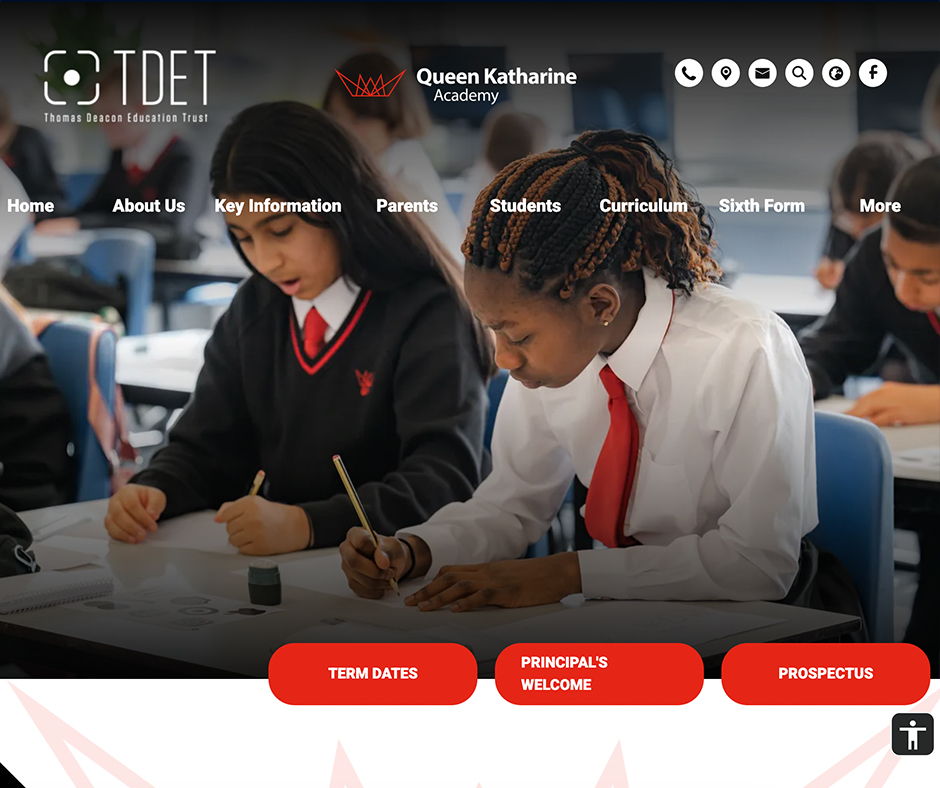 Queen Katharine Academy Secondary Website Design