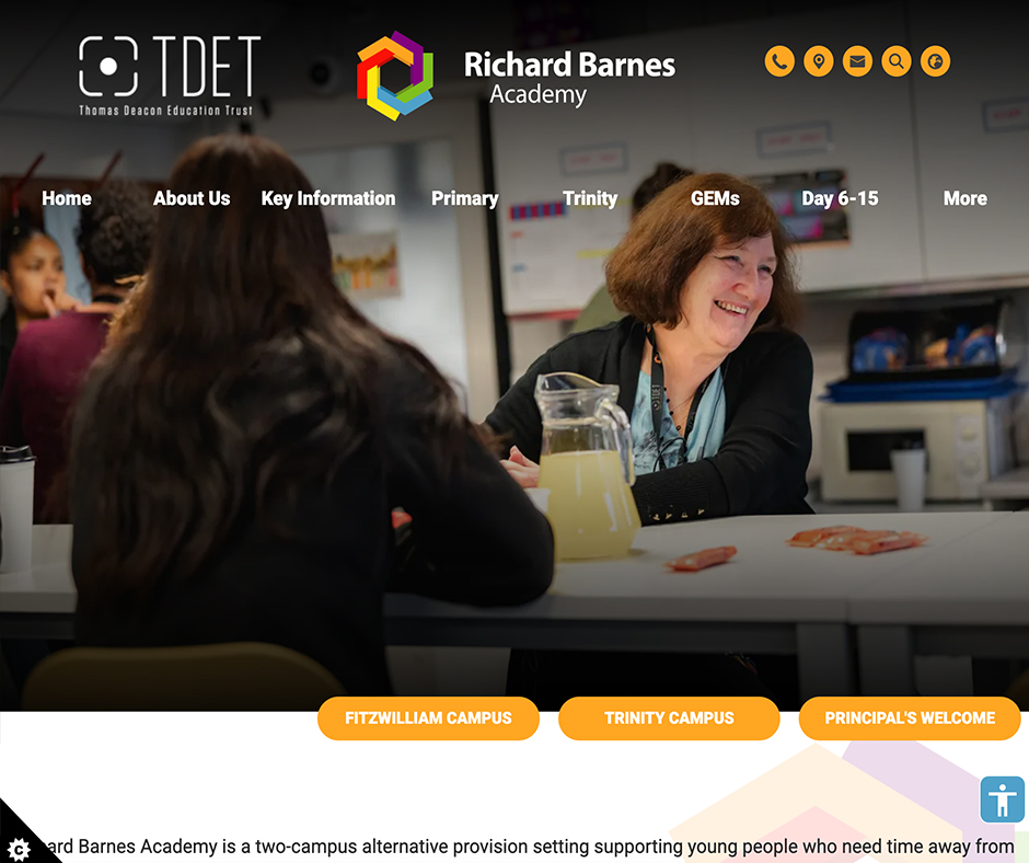 Richard Barnes Academy Specialist School Peterborough Website Design