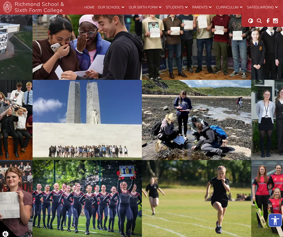 Richmond School & Sixth Form College Secondary School Website Design