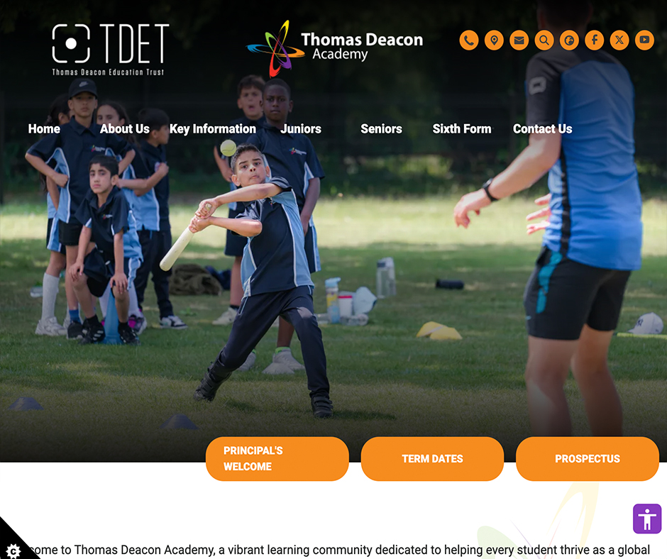 Thomas Deacon Academy secondary website design