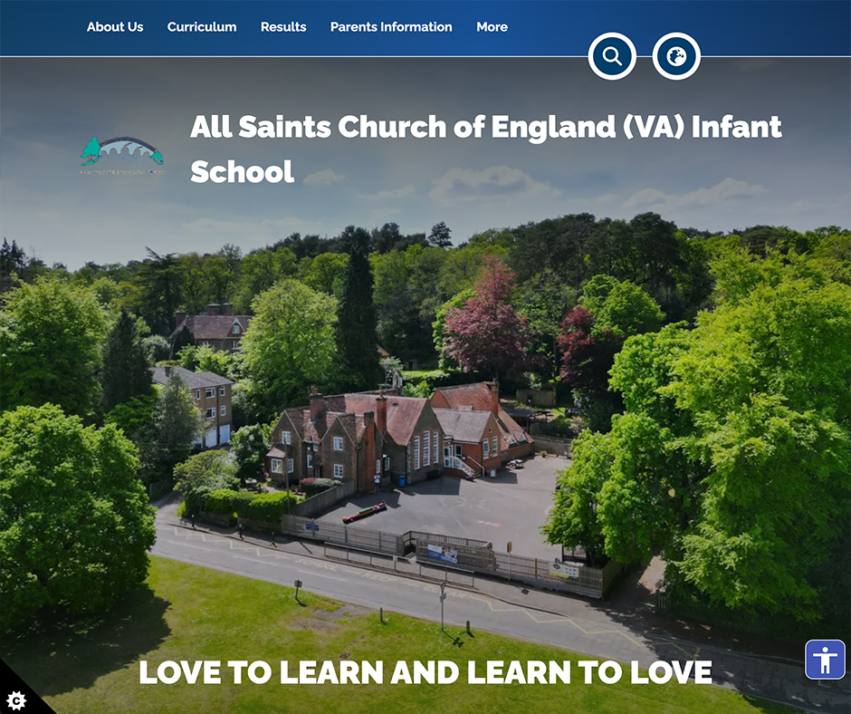 All Saints Church of England (VA) Infant School Surrey Website Design