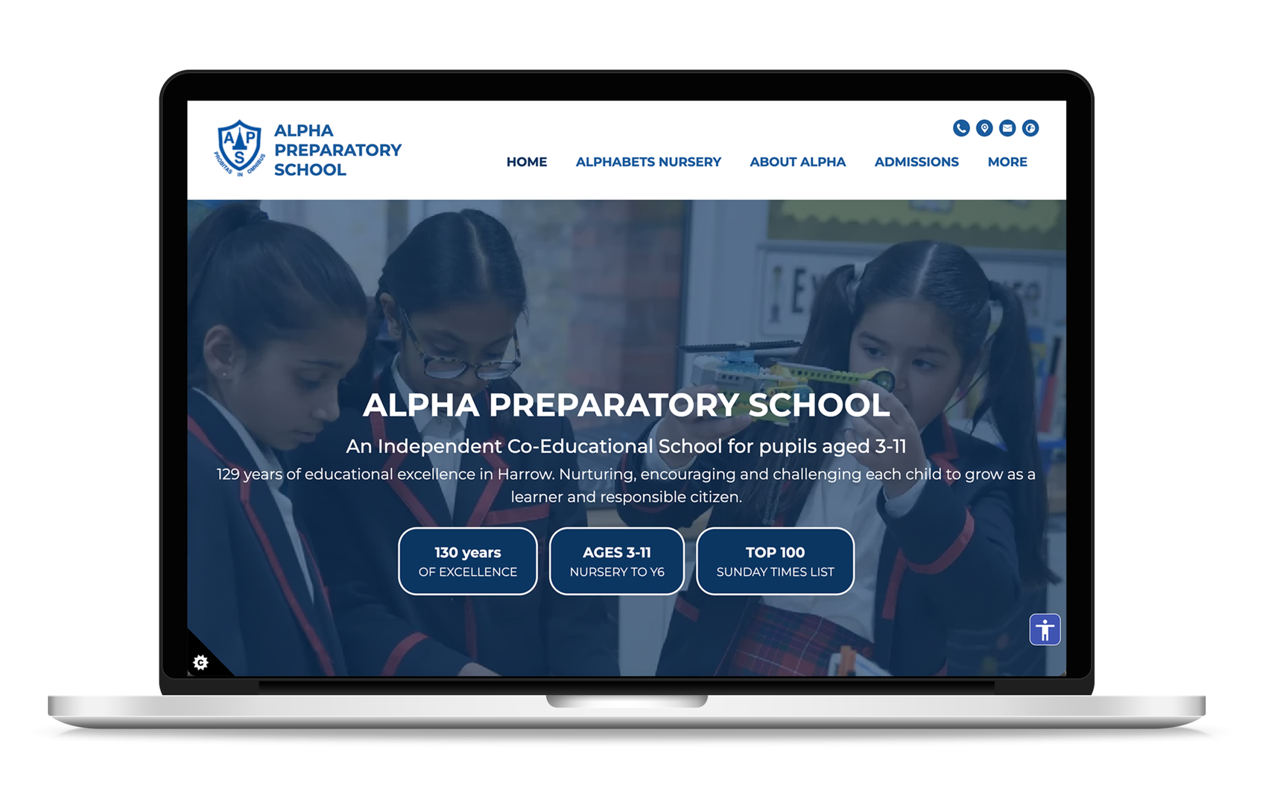 Alpha Prep Mockup Website Design Portfolio