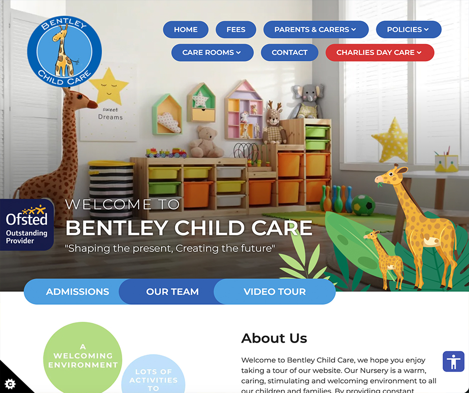 Bentley Child Care Nursery Pre-School Website Design
