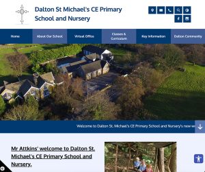 Blue White Pre-templated primary school website