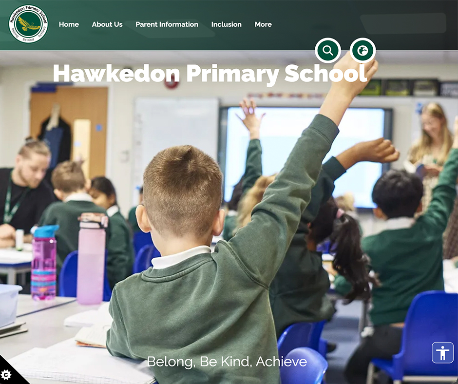 Dark Green Primary School Website Design