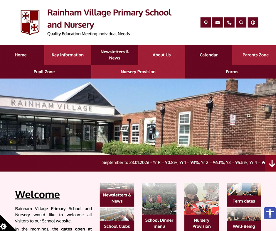 Burgundy Pre-Templated Primary School