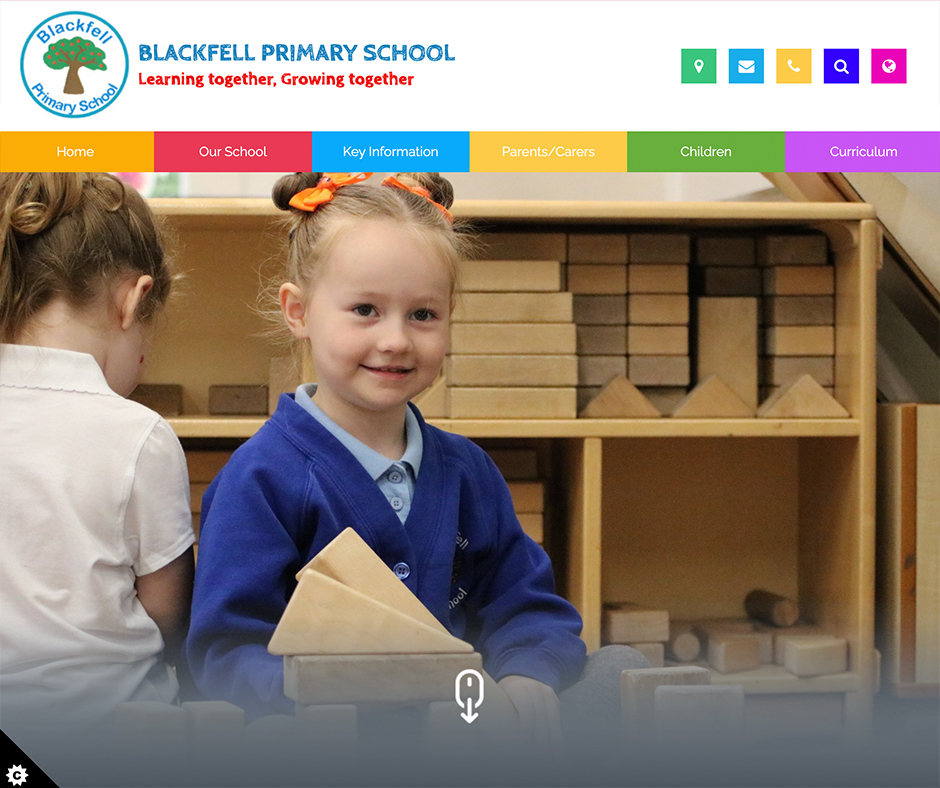 Blackfell Primary School Rainbow School Web Design