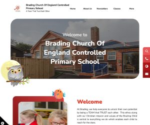 Brading Church Of England Controlled Primary School Red White School Website Design