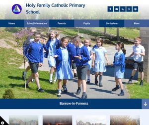 Holy Family Catholic Primary School Blue White Primary School Website Design