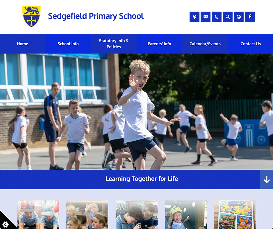 Sedgefield Primary School Blue Primary School Website Design Template