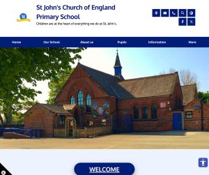 St John's Church of England Primary School Navy Blue School Website Design