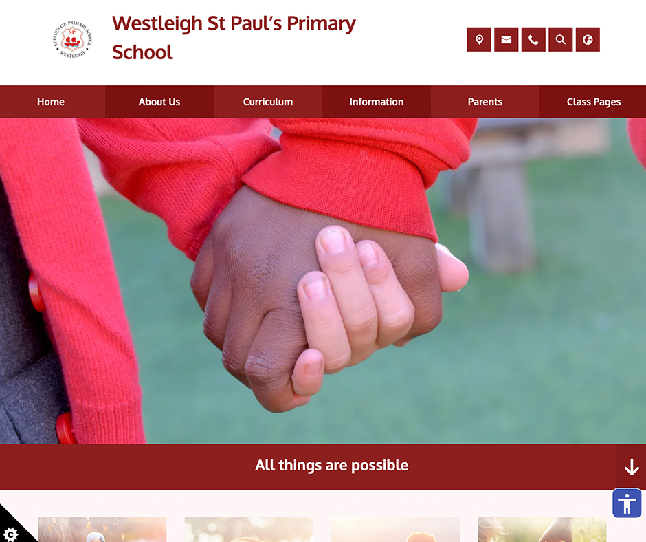 Westleigh St Paul’s Primary School Burgundy School Website design
