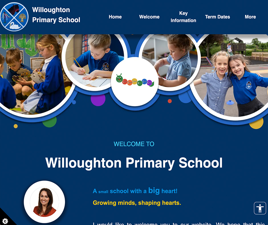 Willoughton Primary School Caterpillar polka dot design