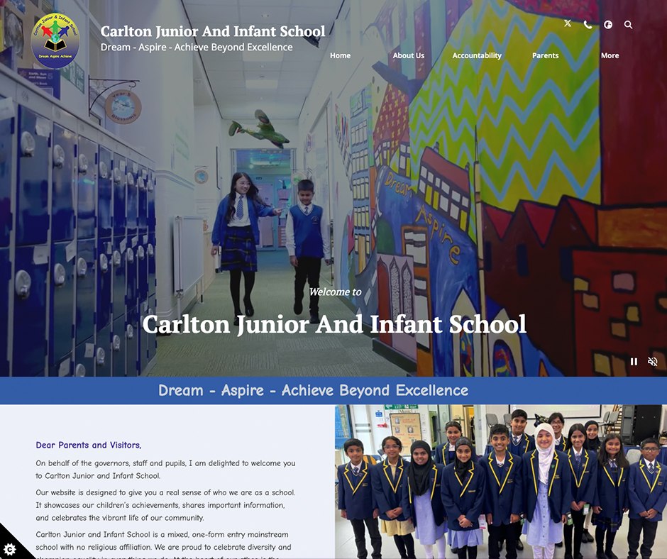 Blue themes primary School website design