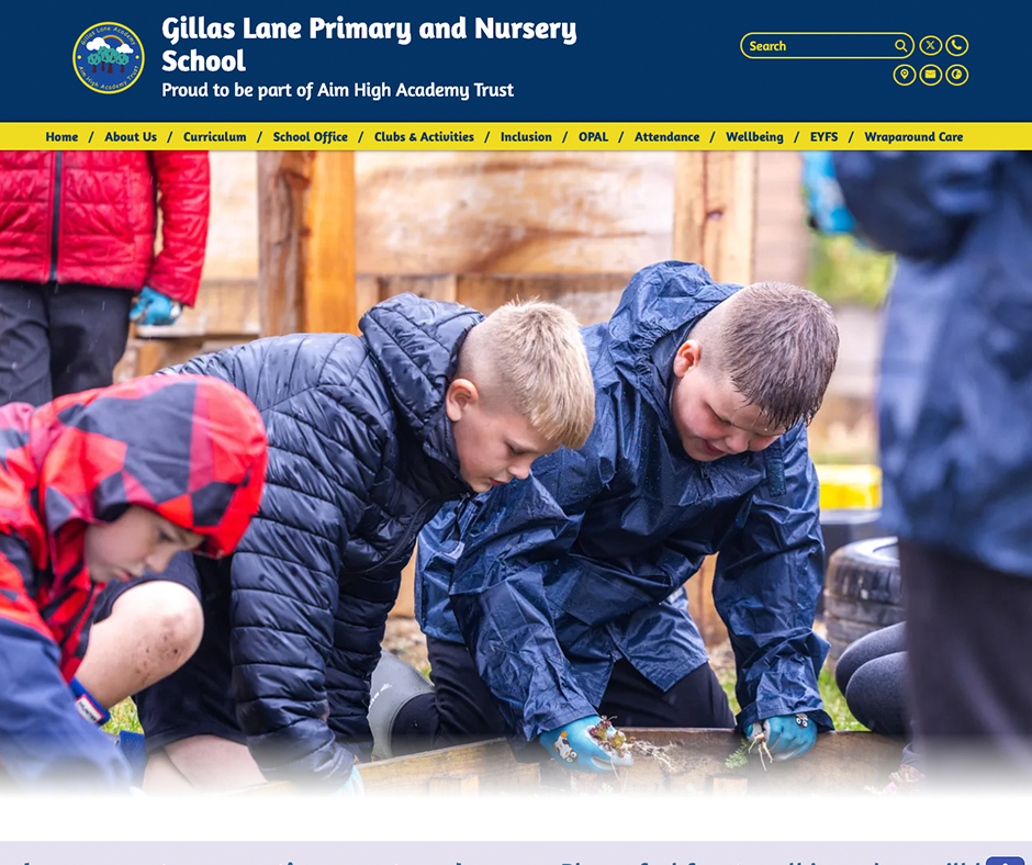 Gillas Lane pRIMARY academy School Web Design