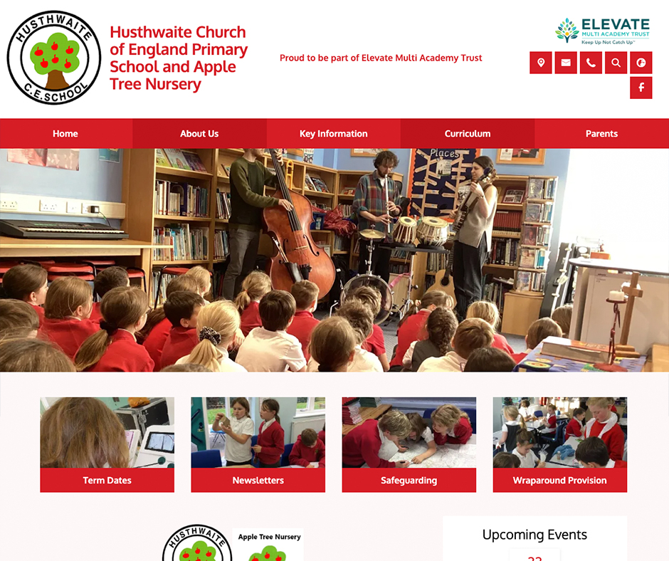 Husthwaite Church of England Primary School and Apple Tree Nursery Elevate Trust School Web Design