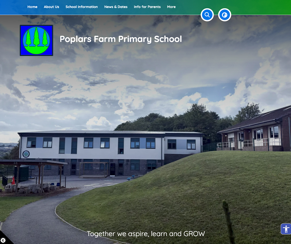 Poplars Farm Primary School, West Yorkshire, BD2 1LQ - School Web Design Templated
