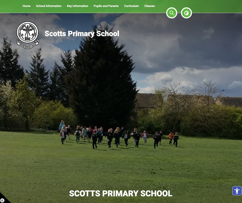 Green drone footage school website design