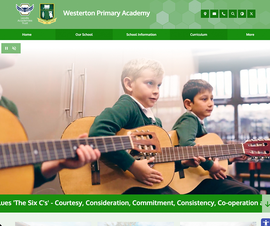 Westerton Primary Academy Green academy website part of a trust