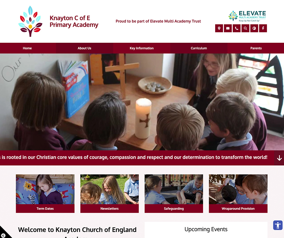 Knayton Church of England Academy Part of the Elevate Trust School Web Design