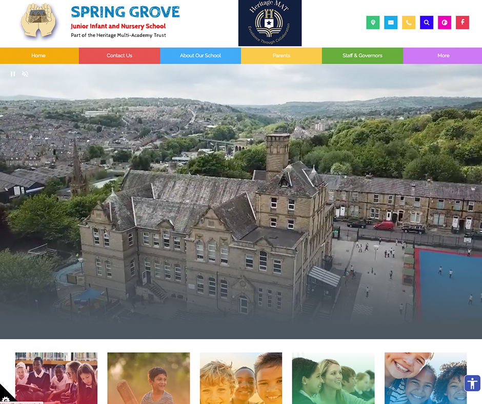 Spring Grove Junior Infant and Nursery School Part of the Heritage Multi-Academy Trust school website design