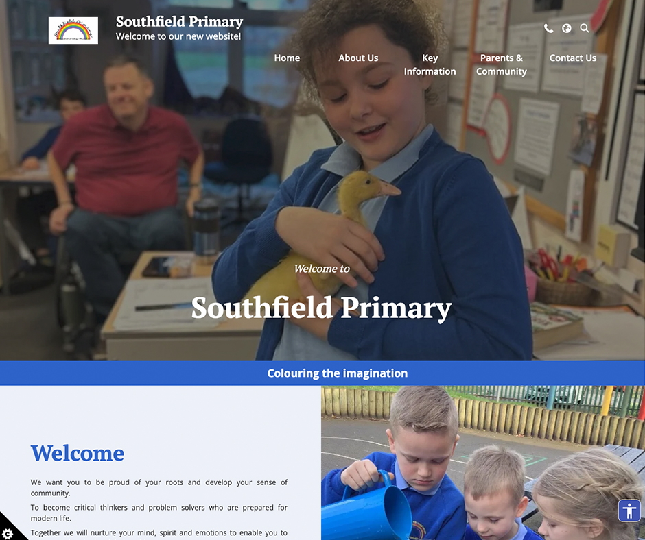 Southfield Primary Blue School Web Design Doncaster