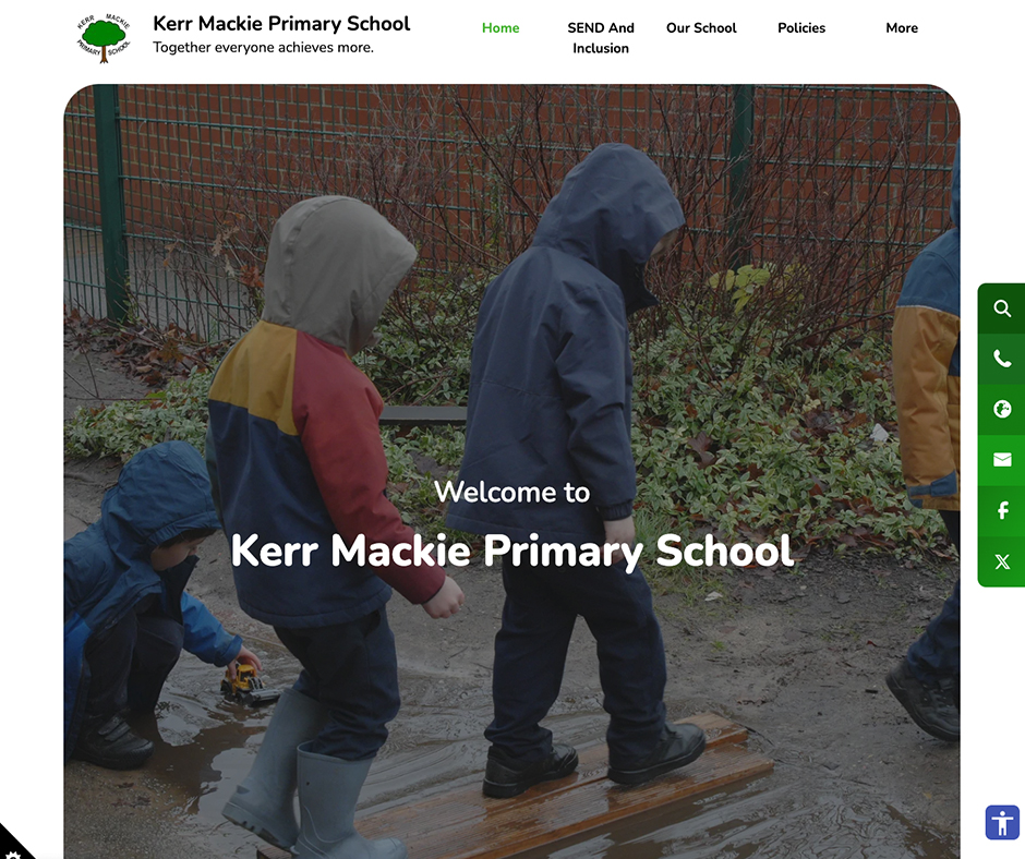 Kerr Mackie Primary School White Green School Web Design Primary
