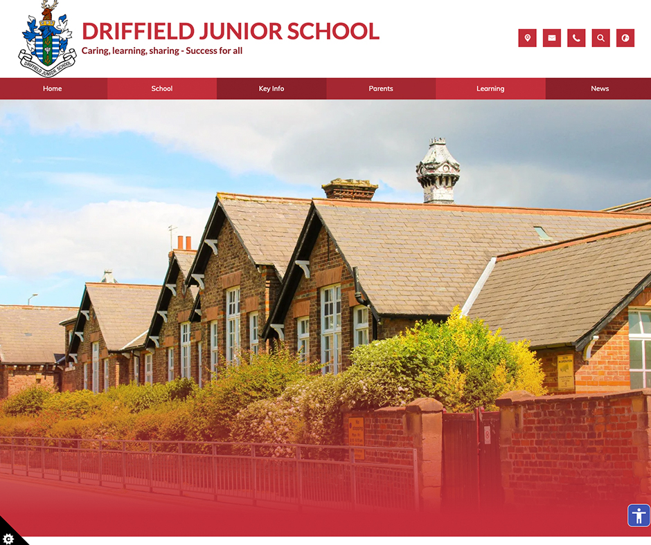 Driffield Junior School Red School Website Design