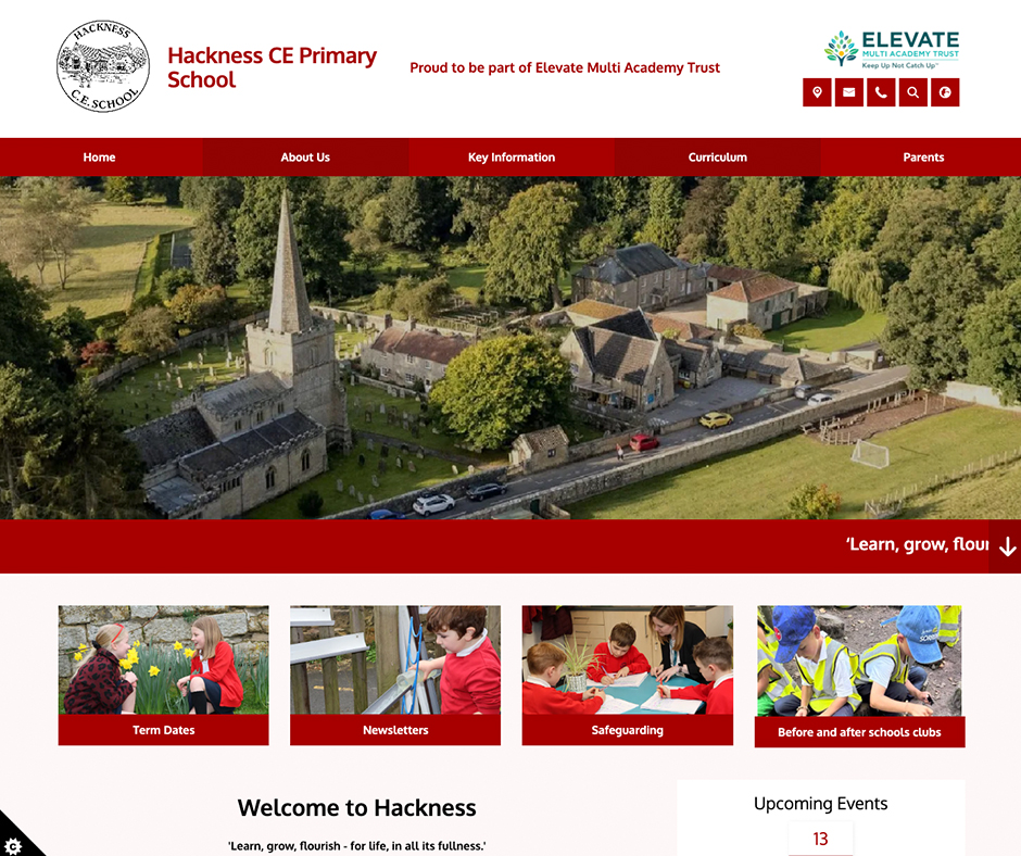 Hackness CE Primary School Red School Website Design