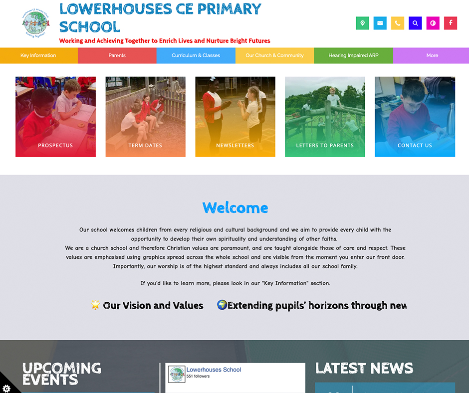 Lowerhouses CE Primary School School Web Design