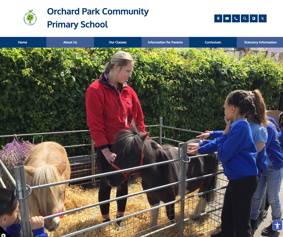 Orchard Park Community Primary School Orchard Park Community Primary School Navy Blue School Web Design