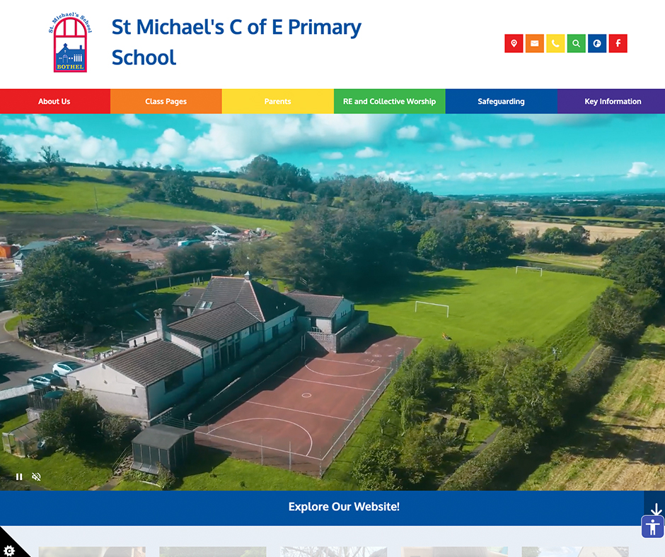 St Michael's C of E Primary School Templated School Web Design