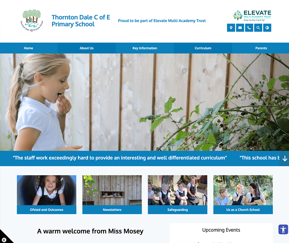 Thornton-Dale Thornton Dale C of E Primary School Pre-Templated school Web Design