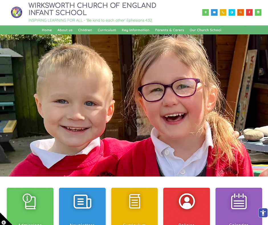 Pre-templated school website design