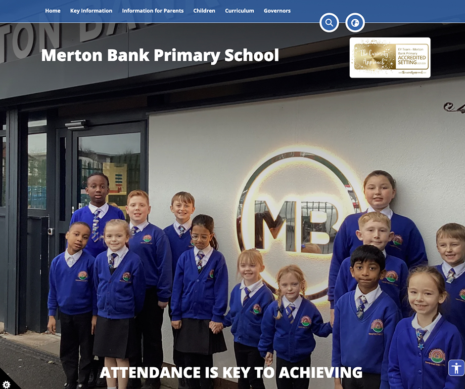 Merton Bank Primary School Pre-template school web design