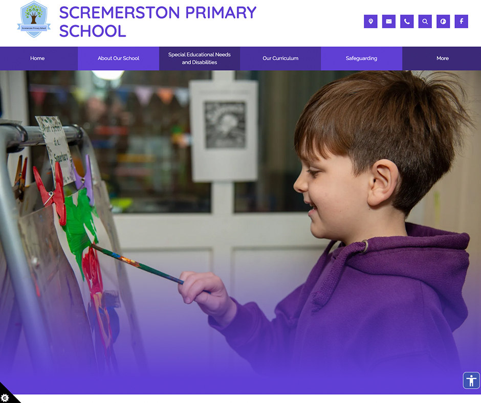 scremerston-Portfolio Scremerston Primary School Purple school Web Design